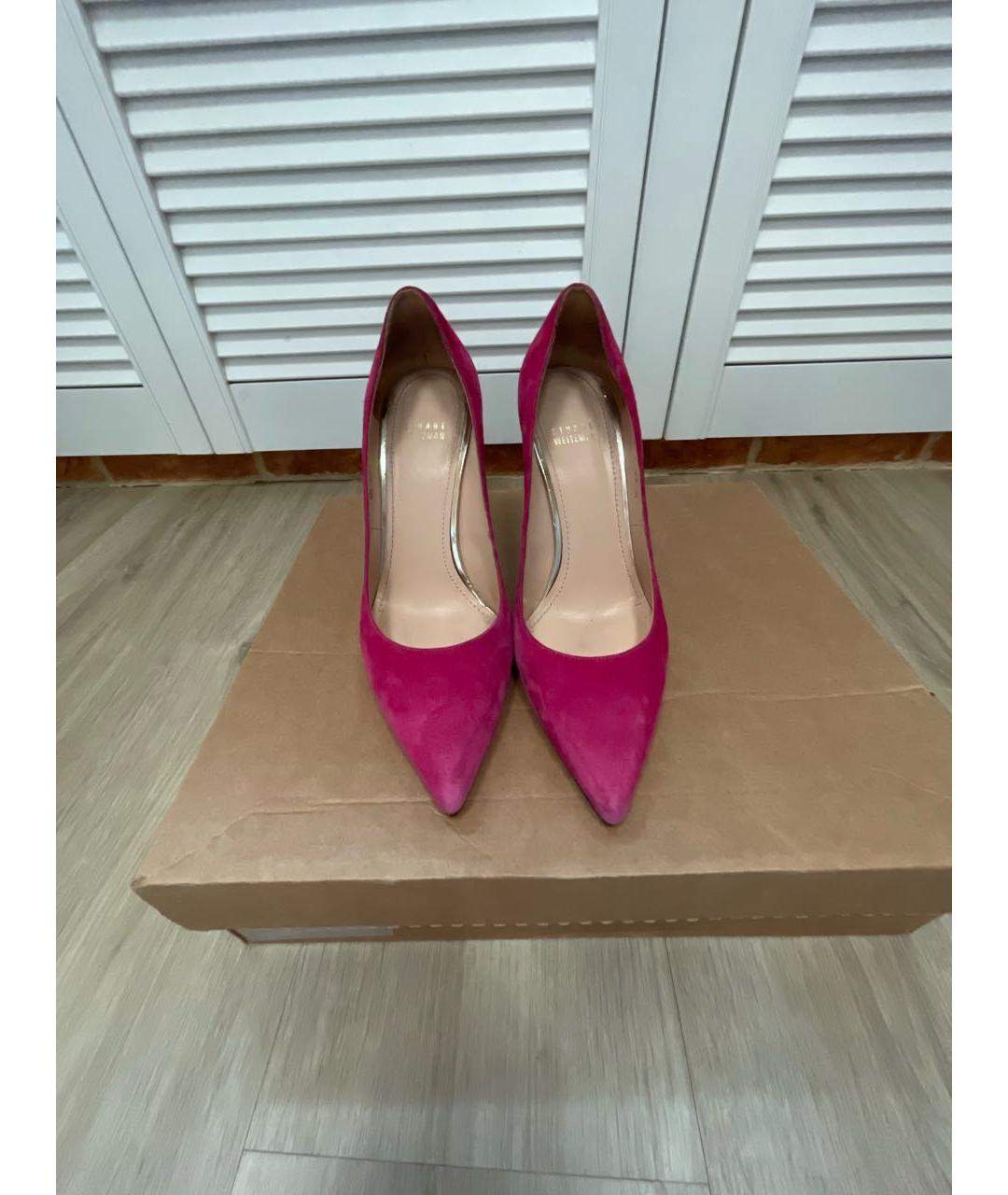 STUART WEITZMAN Фуксия замшевые туфли, фото 2