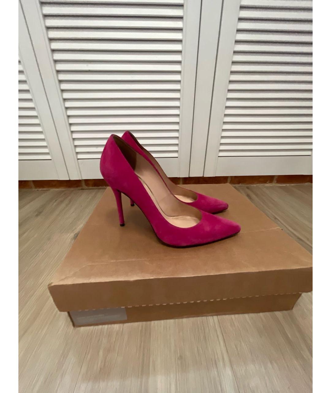STUART WEITZMAN Фуксия замшевые туфли, фото 5