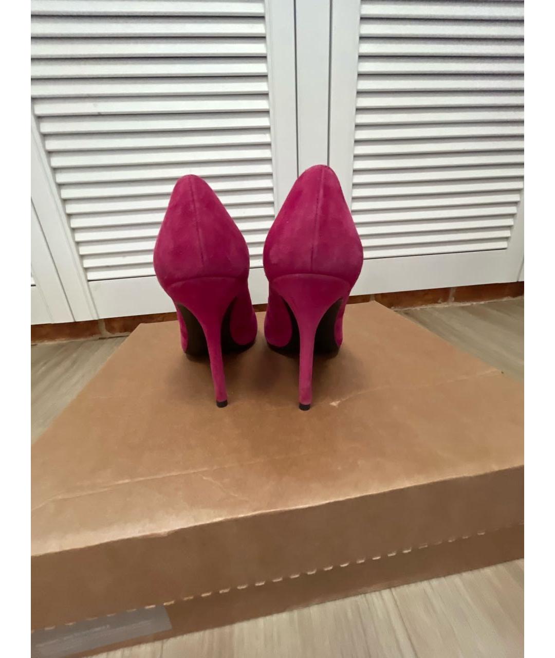 STUART WEITZMAN Фуксия замшевые туфли, фото 4