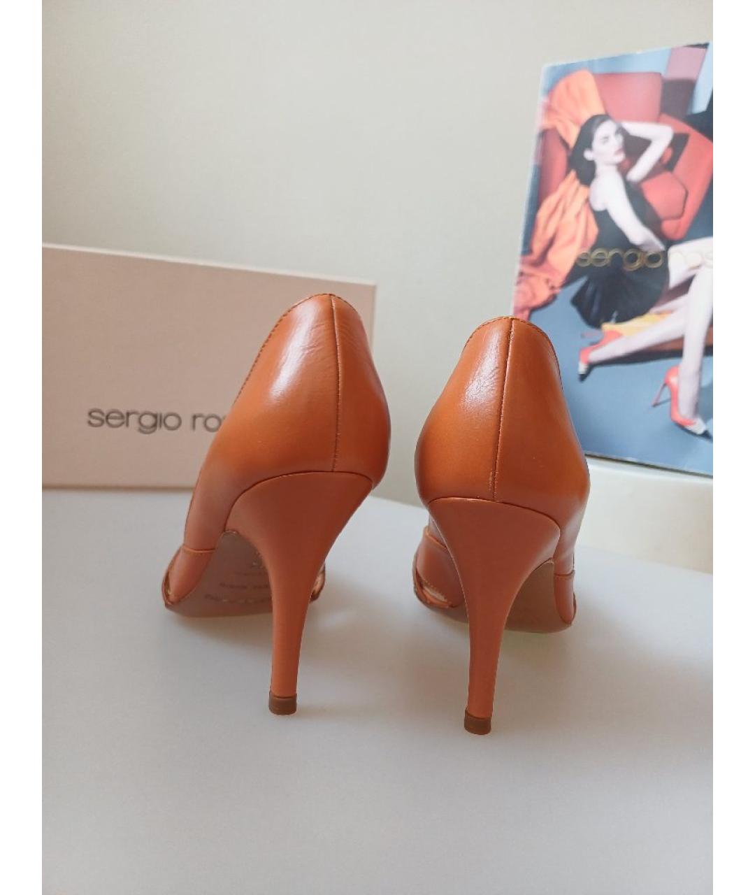 SERGIO ROSSI Коричневые кожаные туфли, фото 8