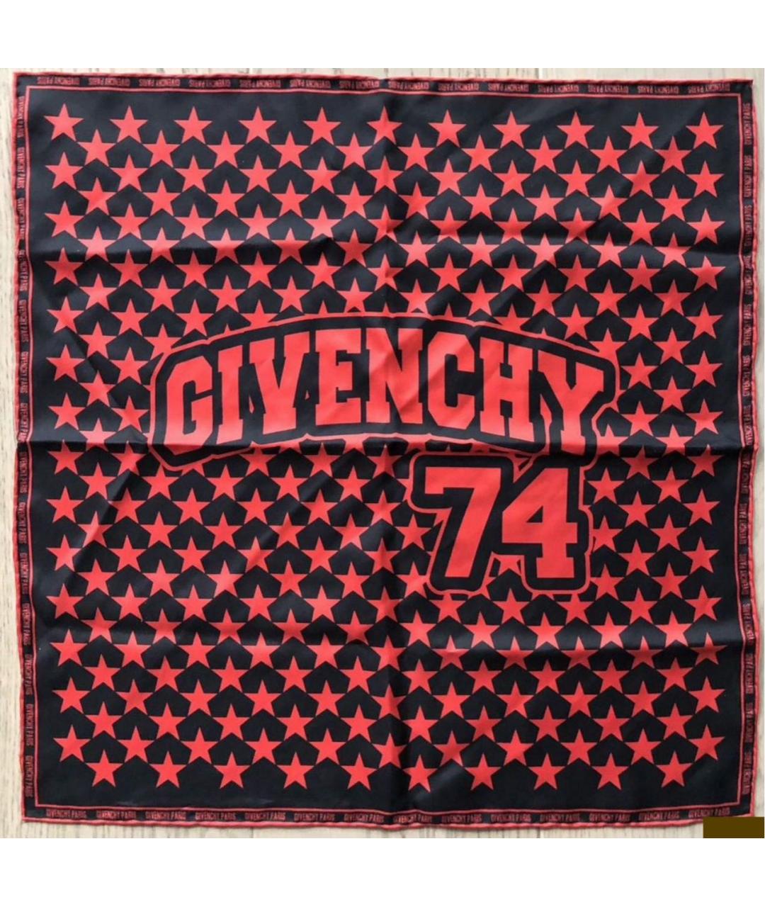GIVENCHY Красный шелковый платок, фото 3