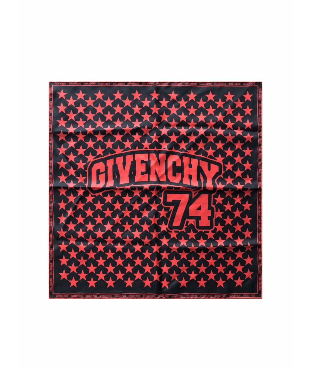 GIVENCHY Красный шелковый платок, фото 1