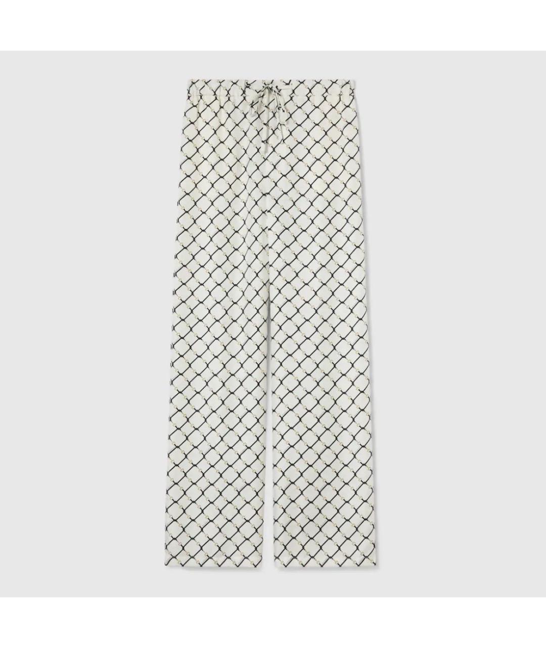 GUCCI Белый шелковый костюм с брюками, фото 2