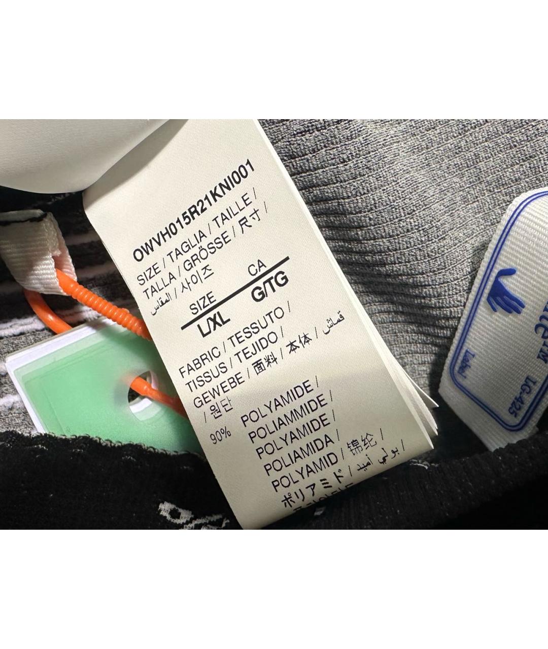 OFF-WHITE Черные полиамидовые леггинсы и велосипедки, фото 4