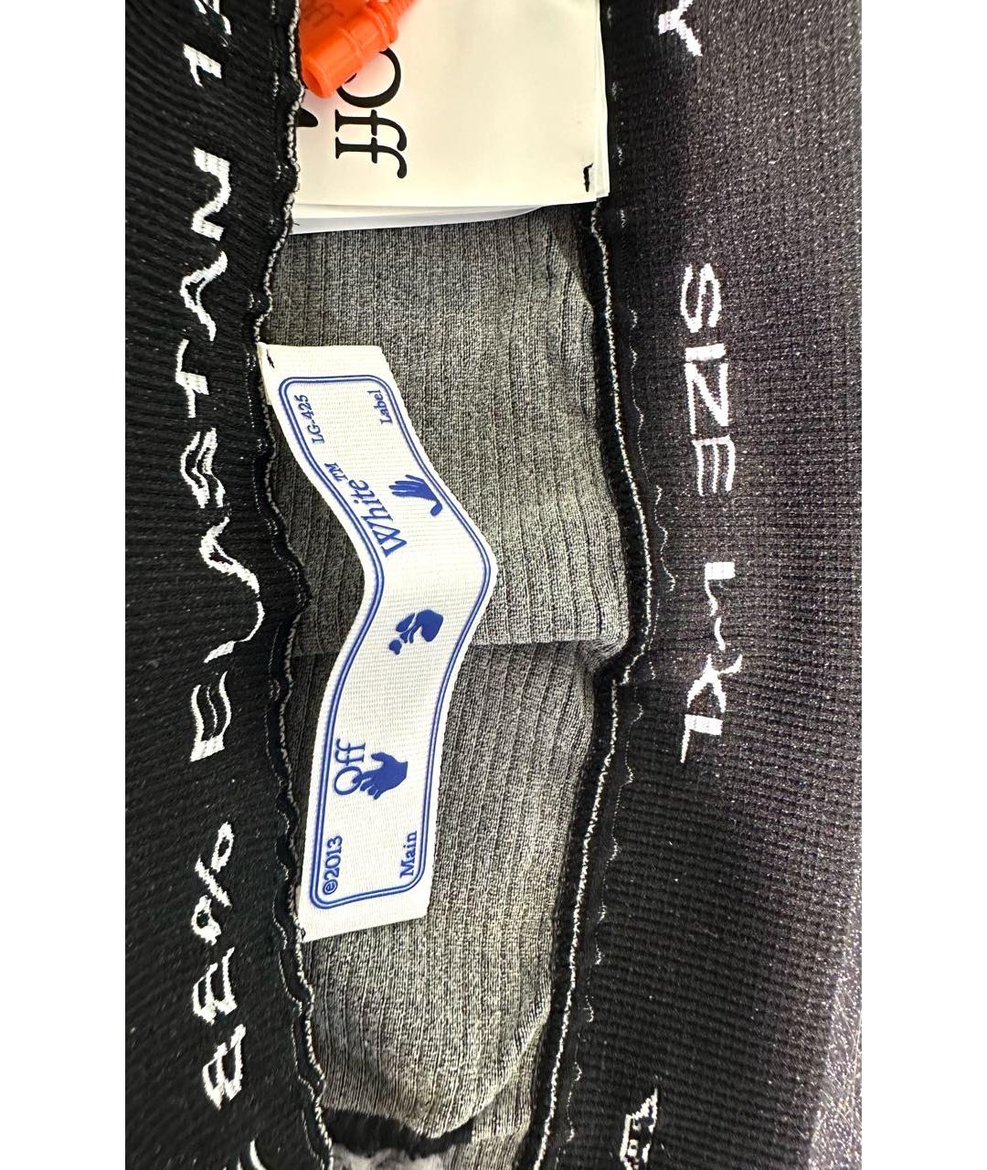 OFF-WHITE Черные полиамидовые леггинсы и велосипедки, фото 2