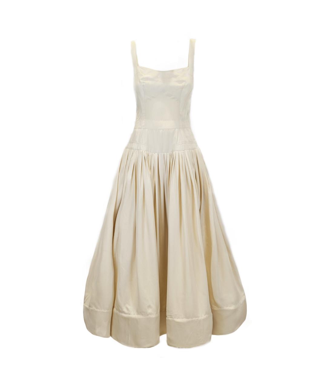 ROCHAS Бежевый шелковый сарафан, фото 6