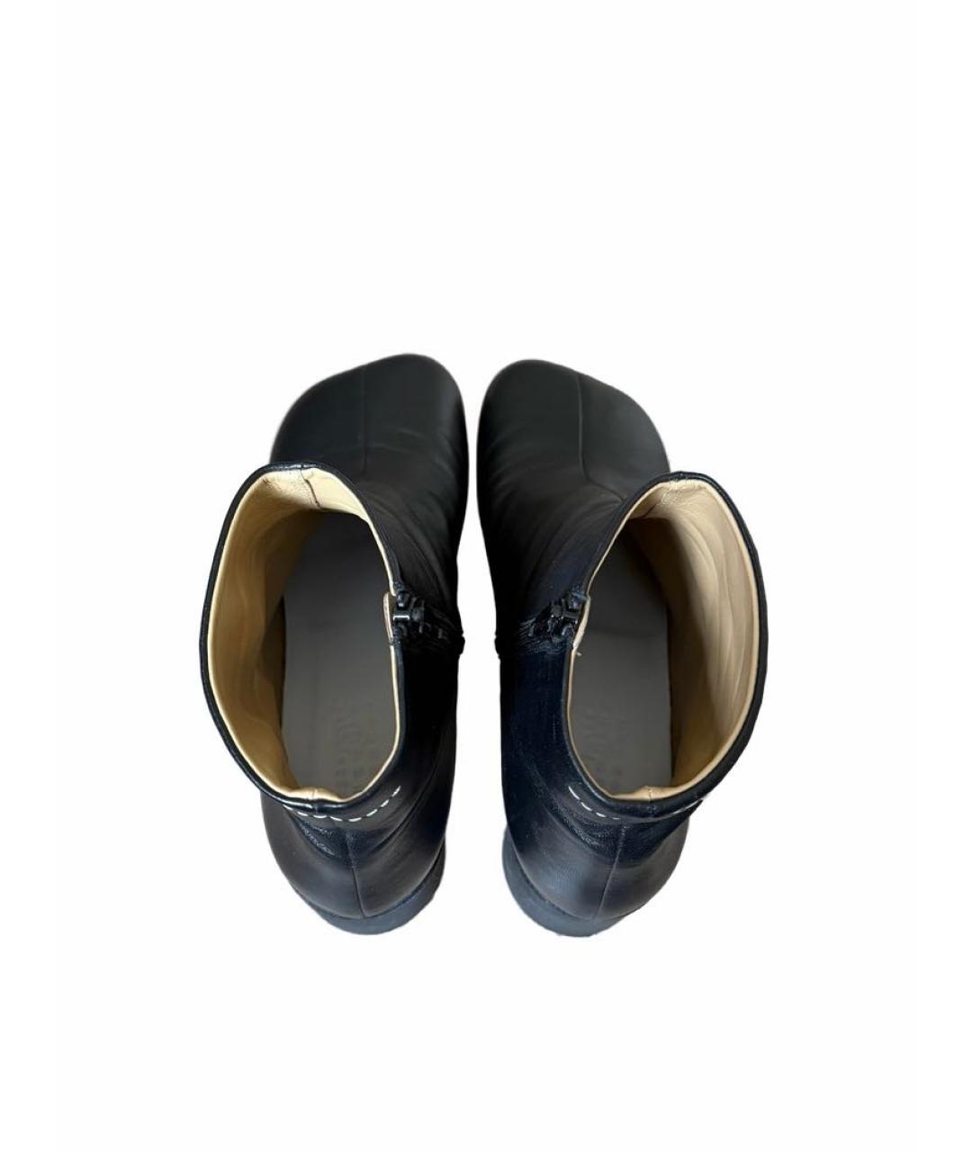 MM6 MAISON MARGIELA Черные кожаные ботильоны, фото 3