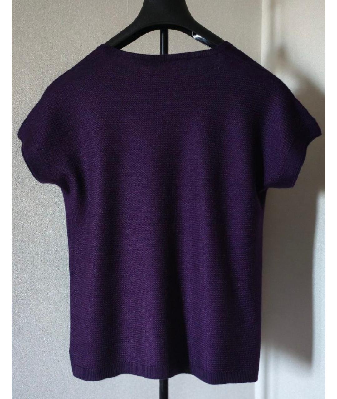 LORO PIANA Фиолетовая кашемировая футболка, фото 2
