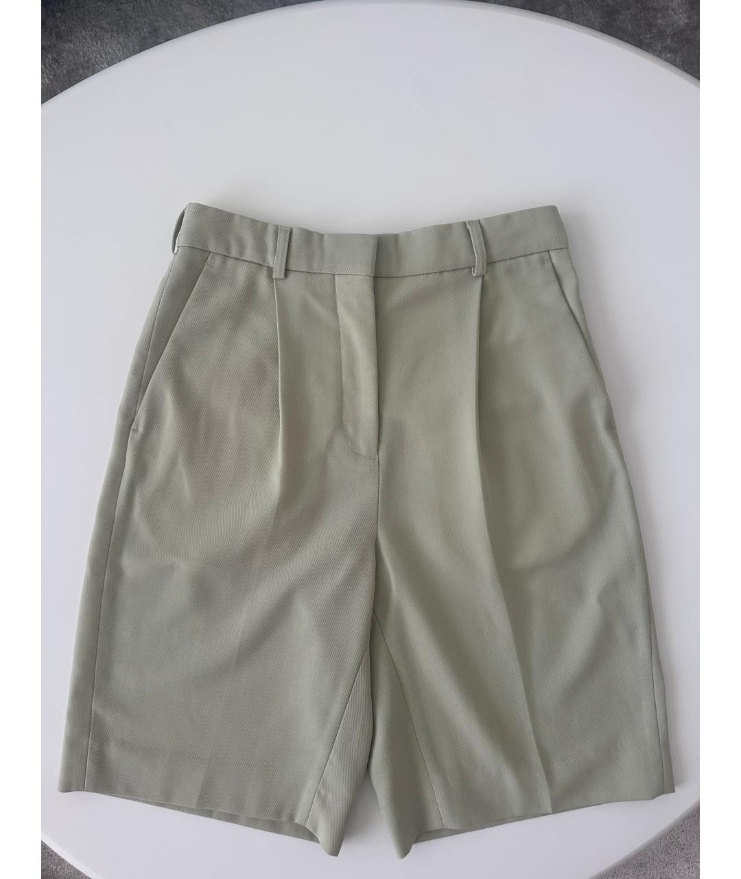 ACNE STUDIOS Салатовые полиэстеровые шорты, фото 6