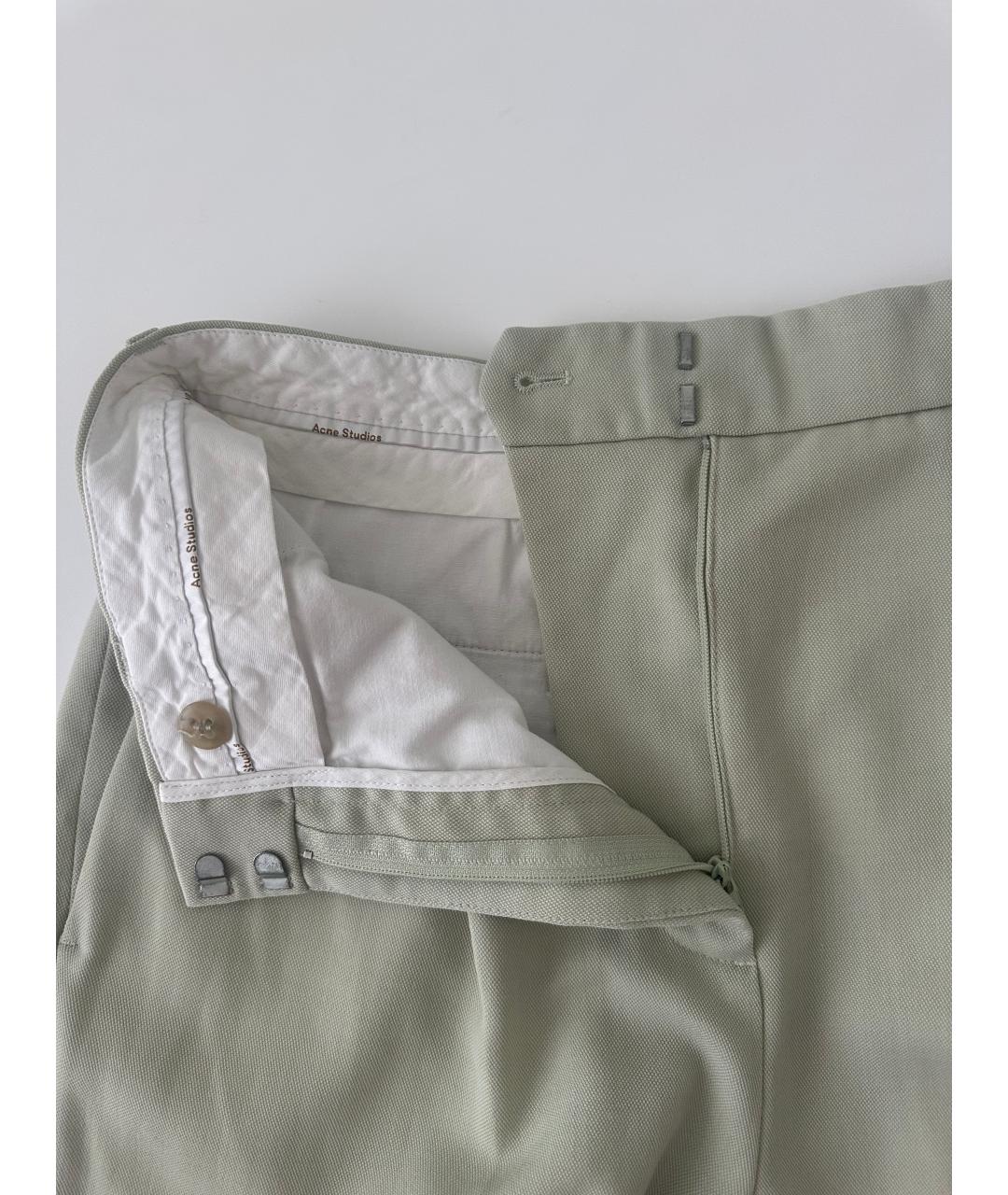 ACNE STUDIOS Салатовые полиэстеровые шорты, фото 4