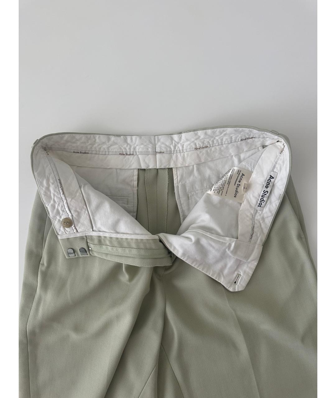 ACNE STUDIOS Салатовые полиэстеровые шорты, фото 3