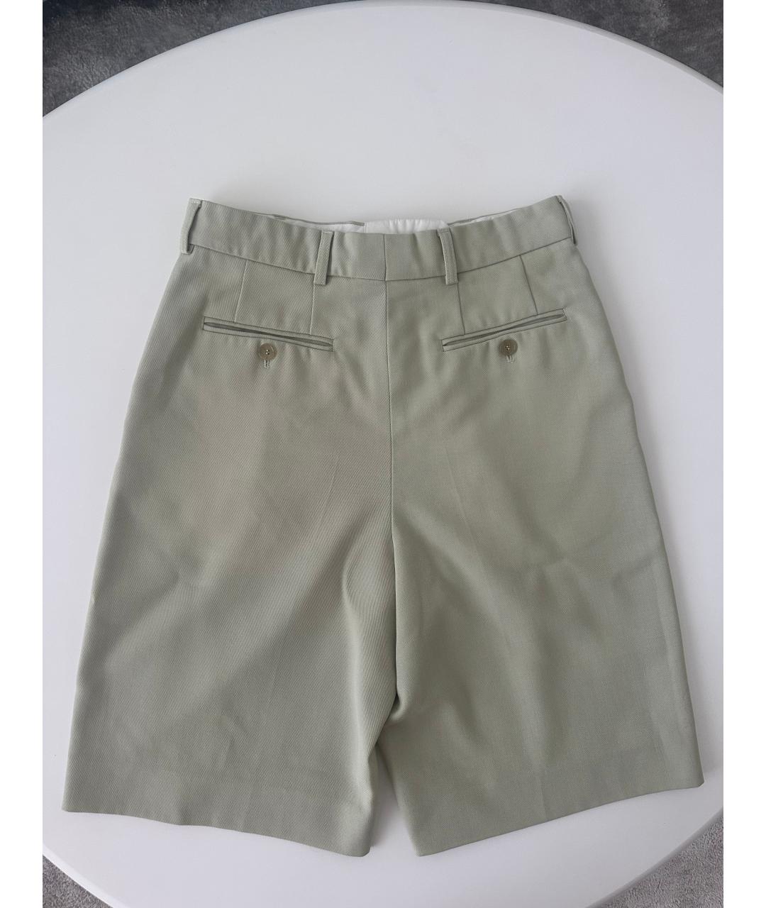 ACNE STUDIOS Салатовые полиэстеровые шорты, фото 7