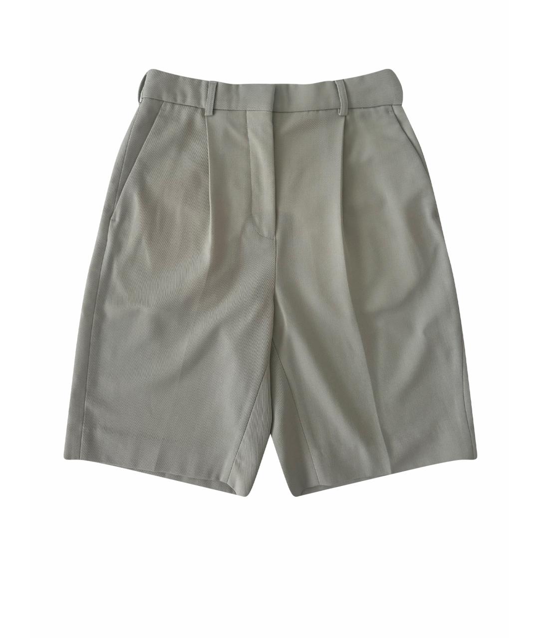 ACNE STUDIOS Салатовые полиэстеровые шорты, фото 1