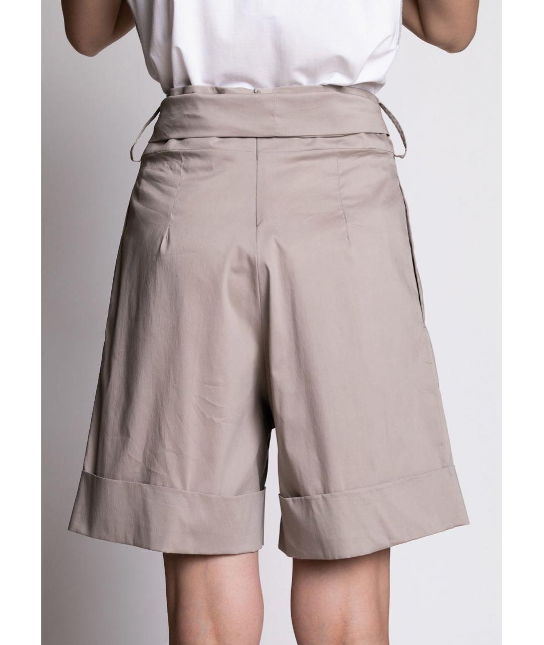 D.EXTERIOR Бежевые хлопко-эластановые шорты, фото 5