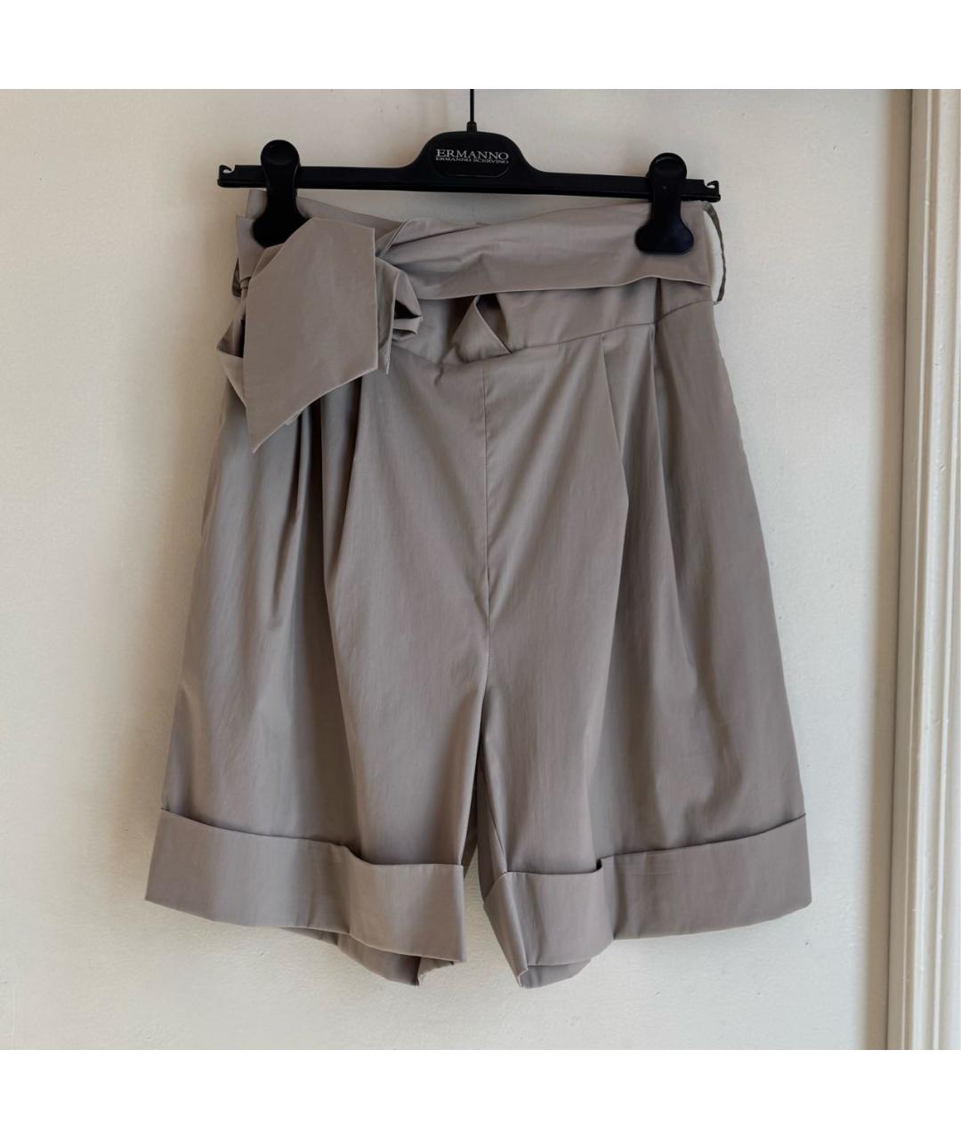 D.EXTERIOR Бежевые хлопко-эластановые шорты, фото 6