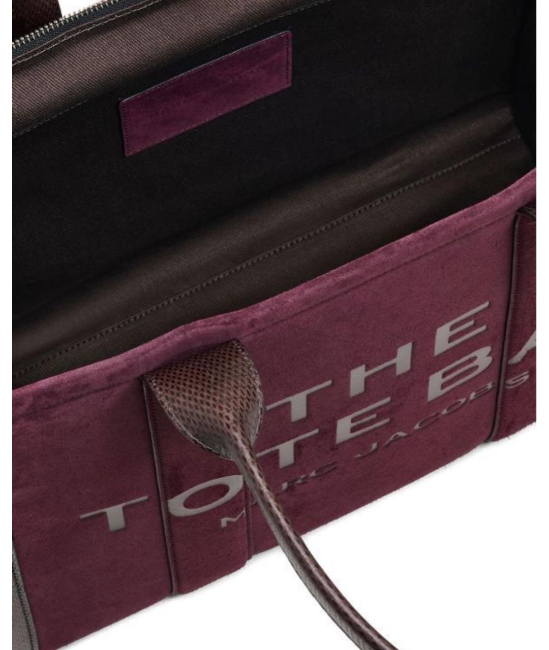 MARC JACOBS Бордовая кожаная сумка тоут, фото 2