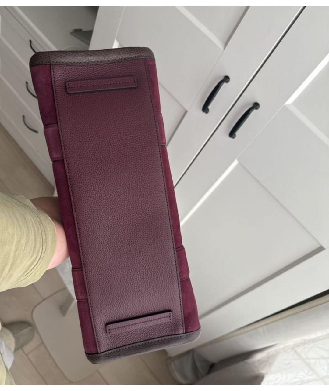 MARC JACOBS Бордовая кожаная сумка тоут, фото 7