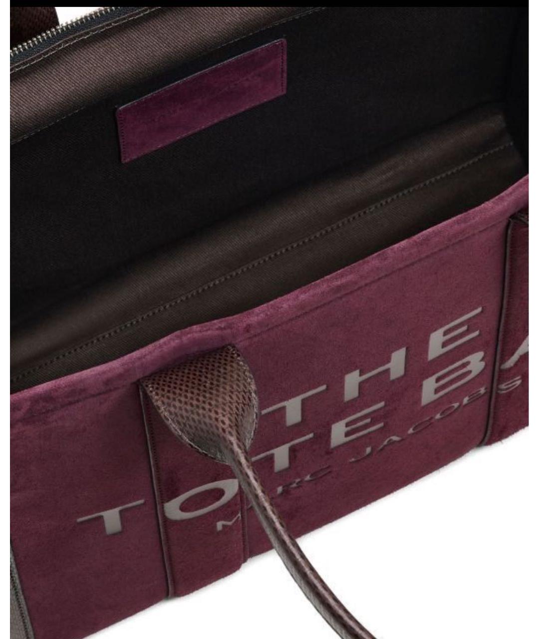 MARC JACOBS Бордовая кожаная сумка тоут, фото 4