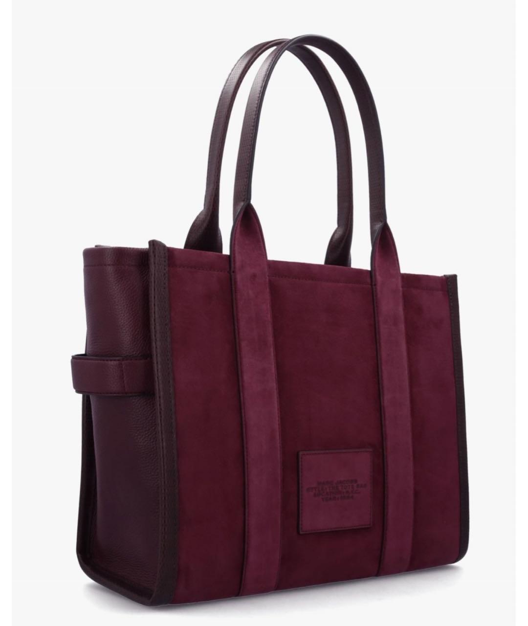 MARC JACOBS Бордовая кожаная сумка тоут, фото 3