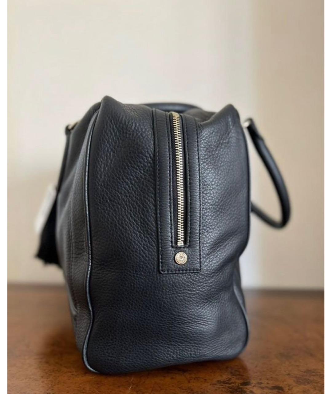 LOVE MOSCHINO Черная кожаная сумка с короткими ручками, фото 2