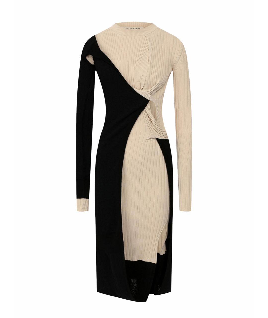 BOTTEGA VENETA Мульти хлопковое коктейльное платье, фото 1