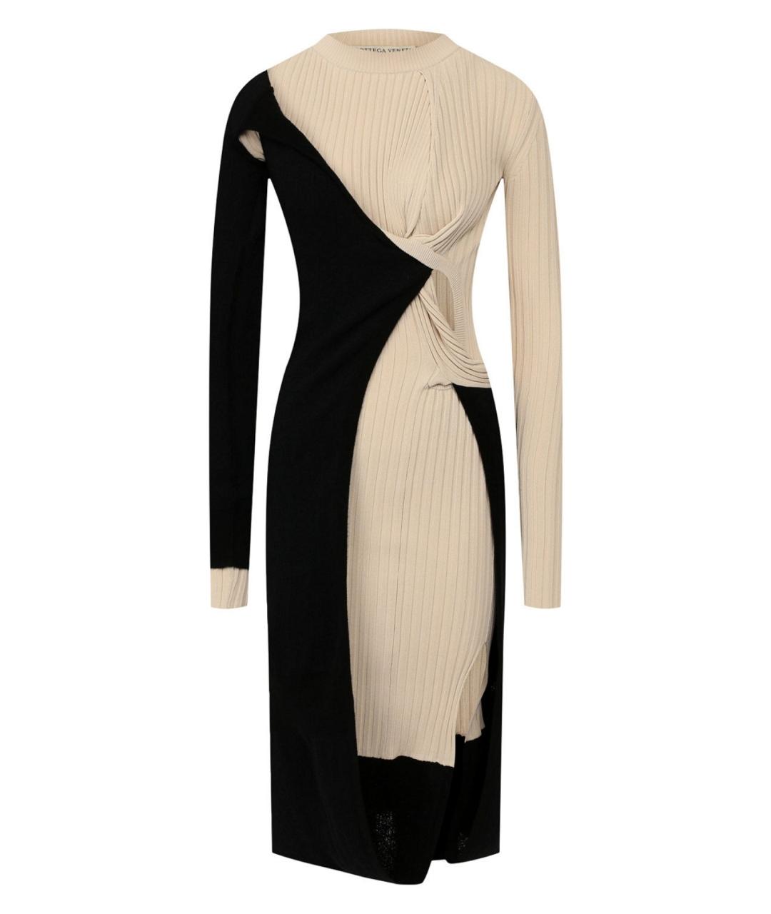 BOTTEGA VENETA Мульти хлопковое коктейльное платье, фото 5