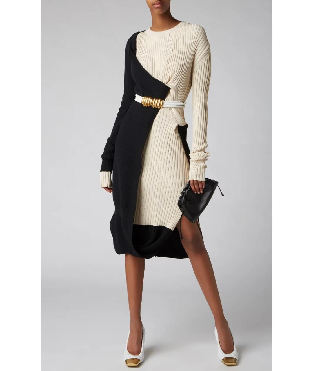 BOTTEGA VENETA Мульти хлопковое коктейльное платье, фото 2