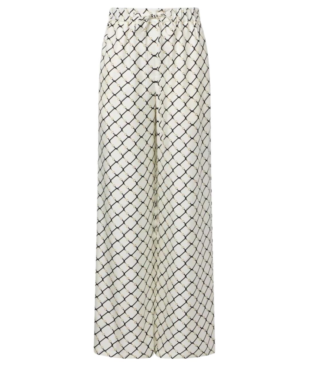 GUCCI Белые шелковые брюки широкие, фото 1