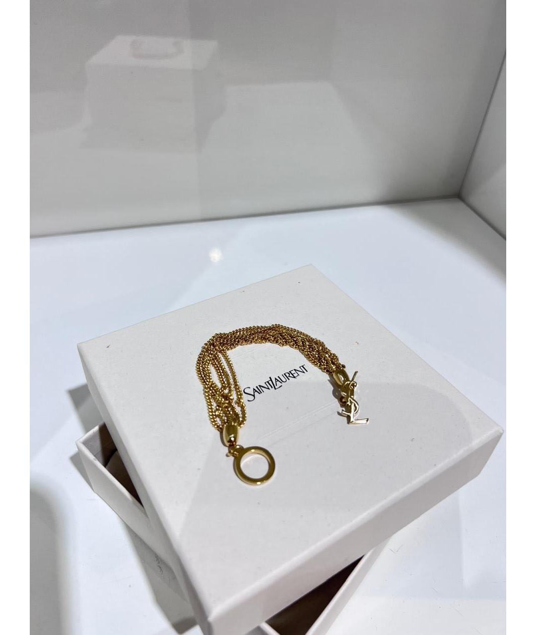 SAINT LAURENT Золотой браслет, фото 3
