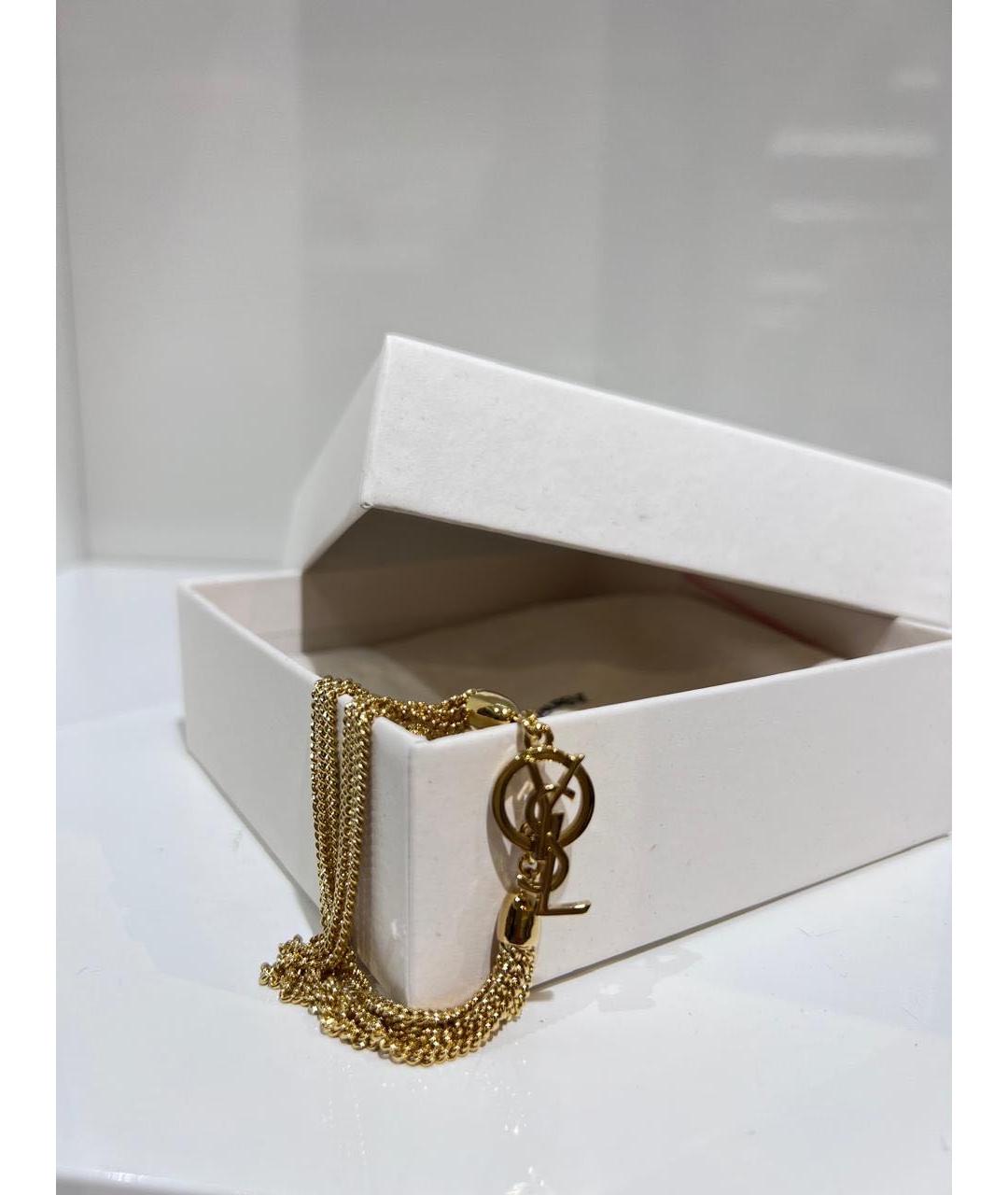 SAINT LAURENT Золотой браслет, фото 2