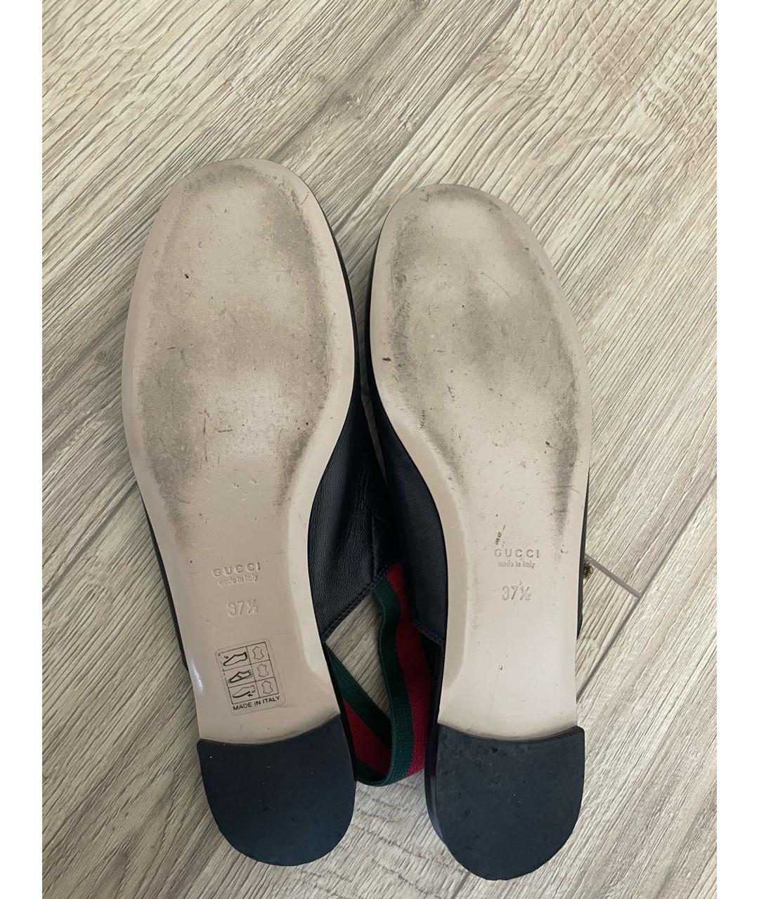 GUCCI Черные кожаные туфли, фото 7