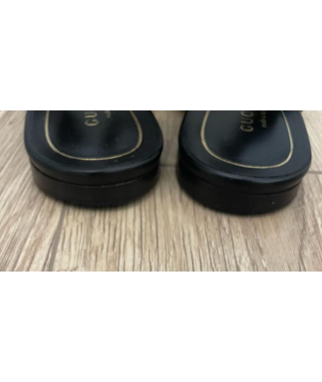 GUCCI Черные кожаные туфли, фото 8