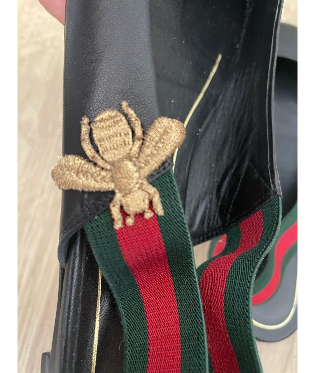 GUCCI Черные кожаные туфли, фото 5