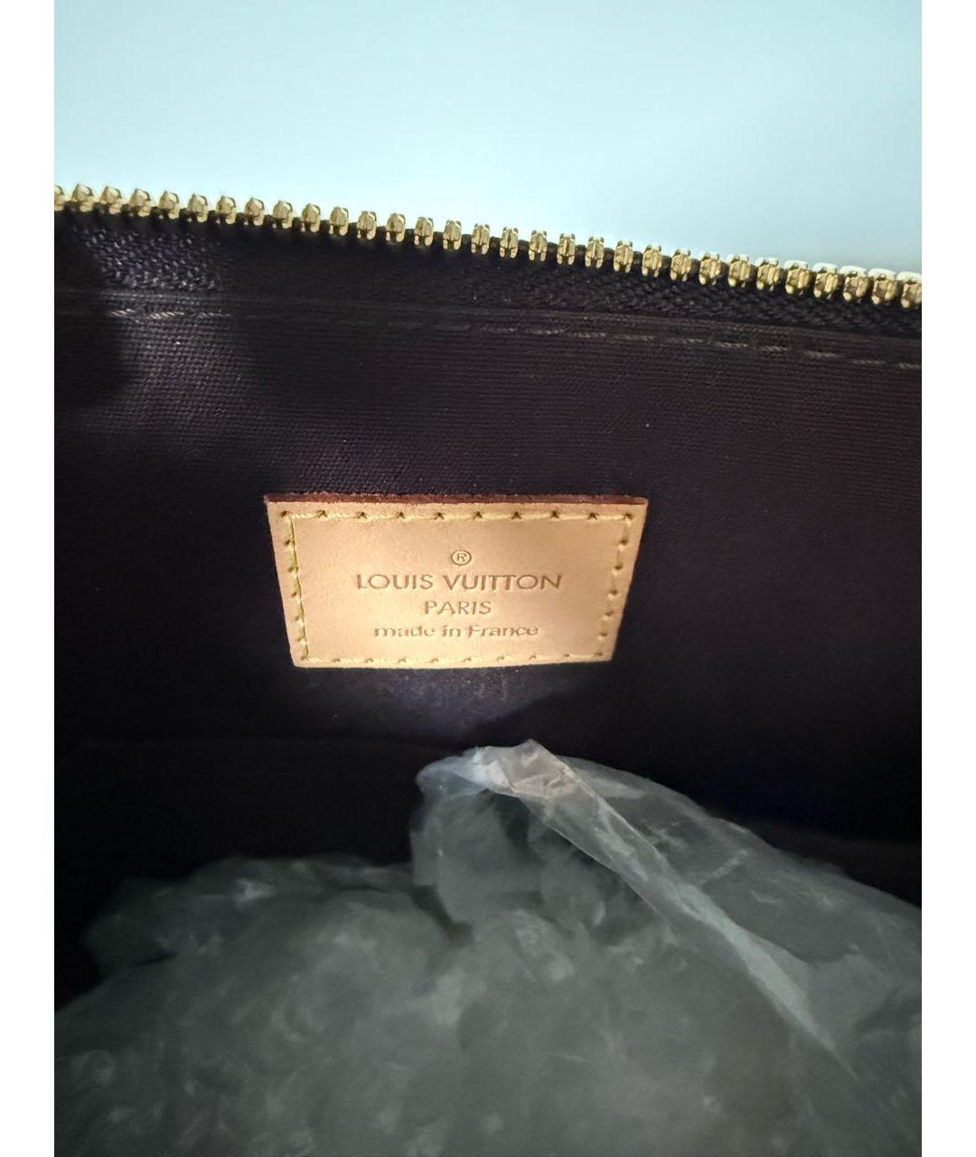 LOUIS VUITTON Бордовая сумка с короткими ручками из лакированной кожи, фото 4