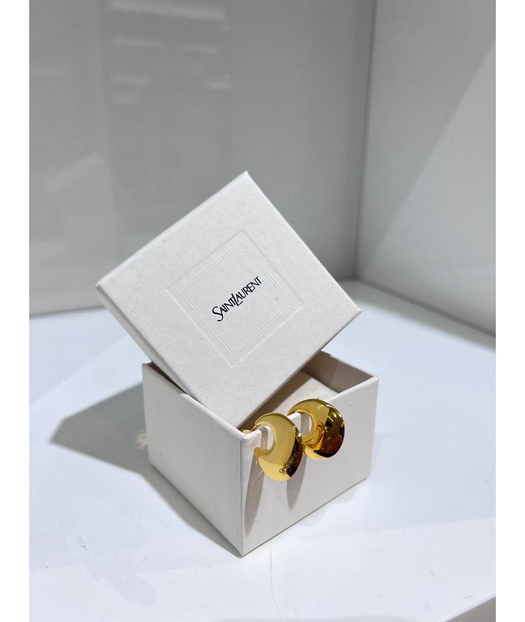 SAINT LAURENT Золотые серьги, фото 3