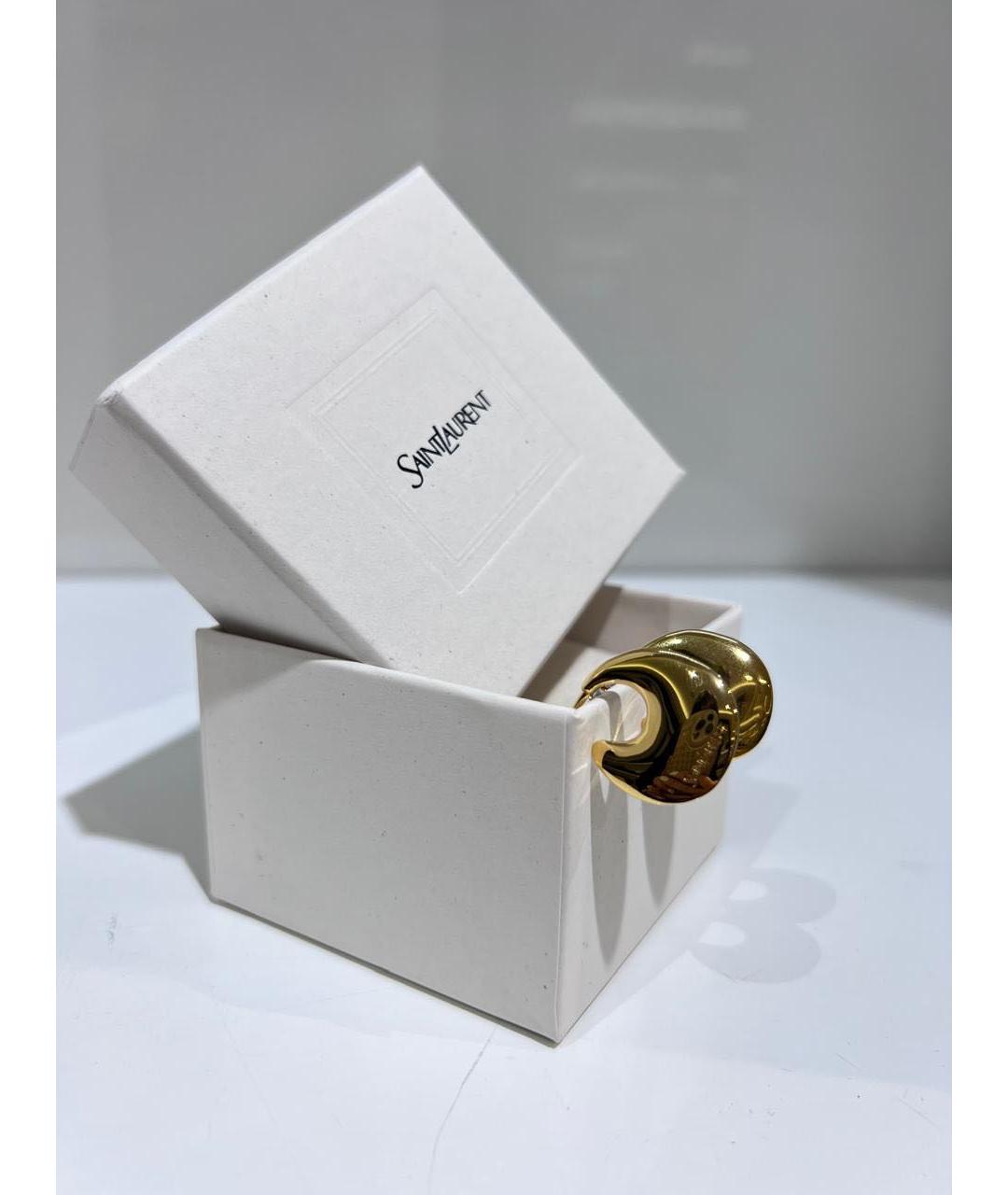 SAINT LAURENT Золотые серьги, фото 2