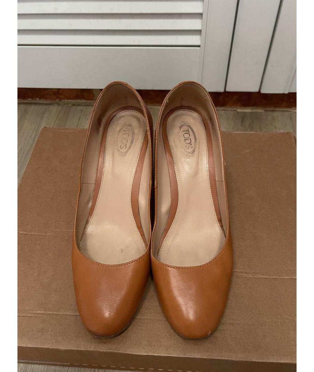 TOD'S Коричневые кожаные туфли, фото 2