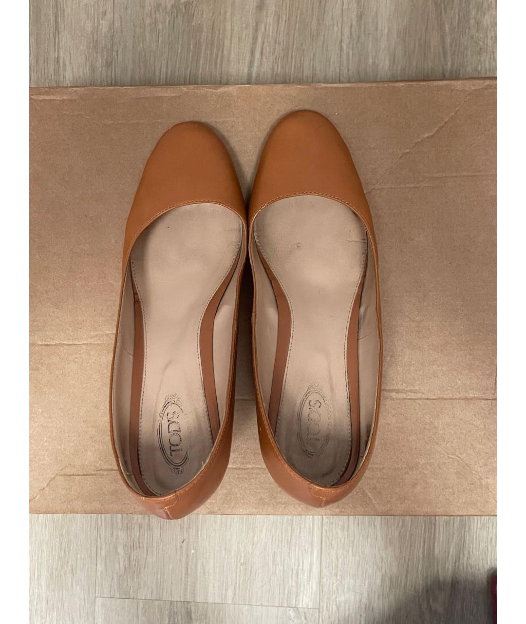 TOD'S Коричневые кожаные туфли, фото 3