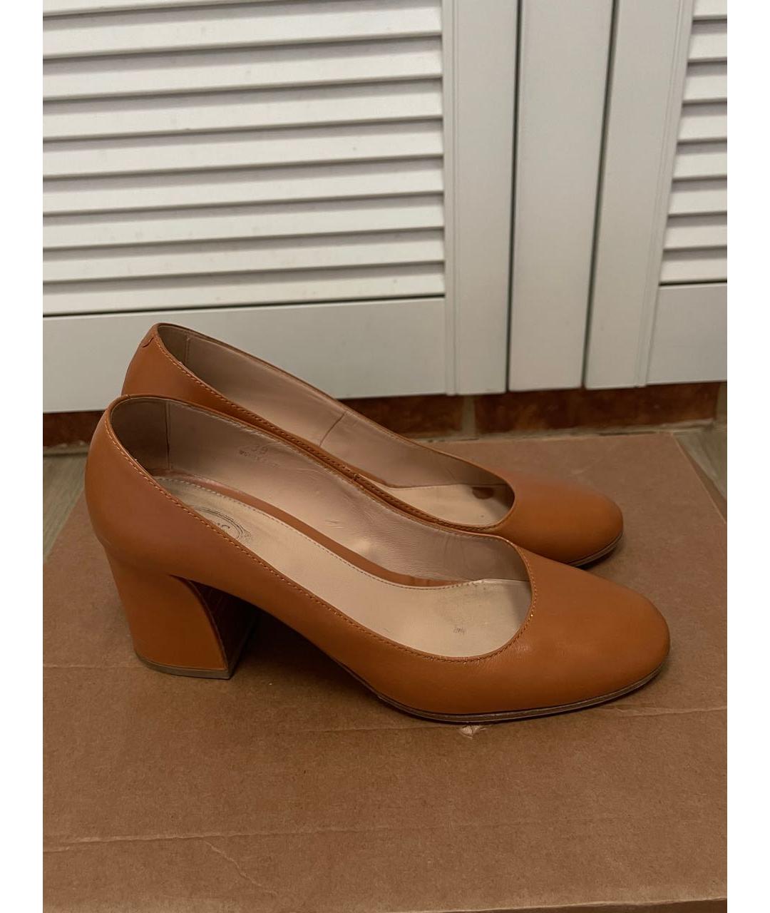 TOD'S Коричневые кожаные туфли, фото 5