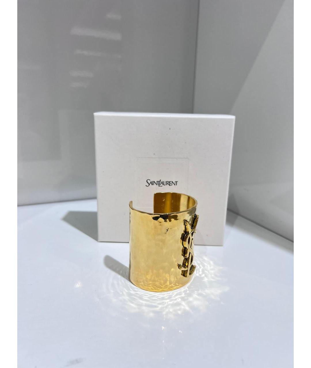 SAINT LAURENT Золотой браслет, фото 3