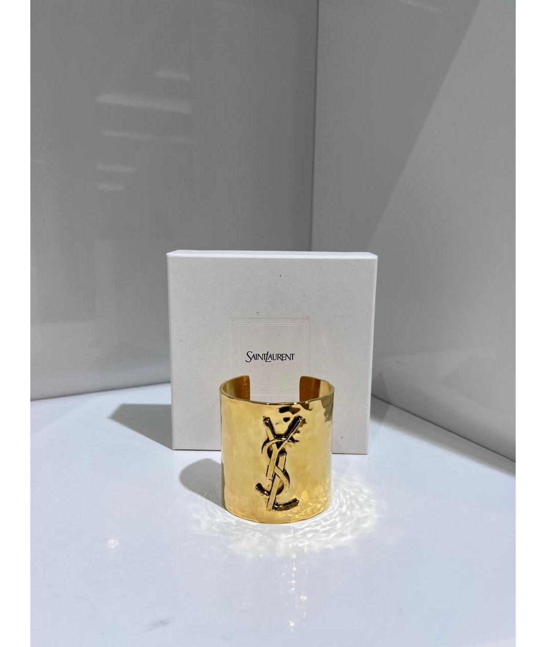 SAINT LAURENT Золотой браслет, фото 2