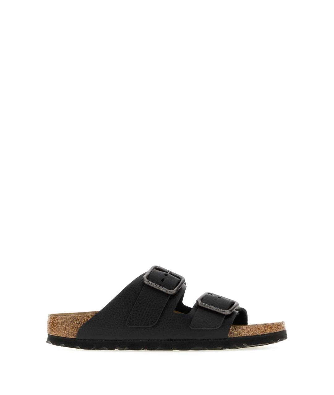 BIRKENSTOCK Черные кожаные мюли, фото 1