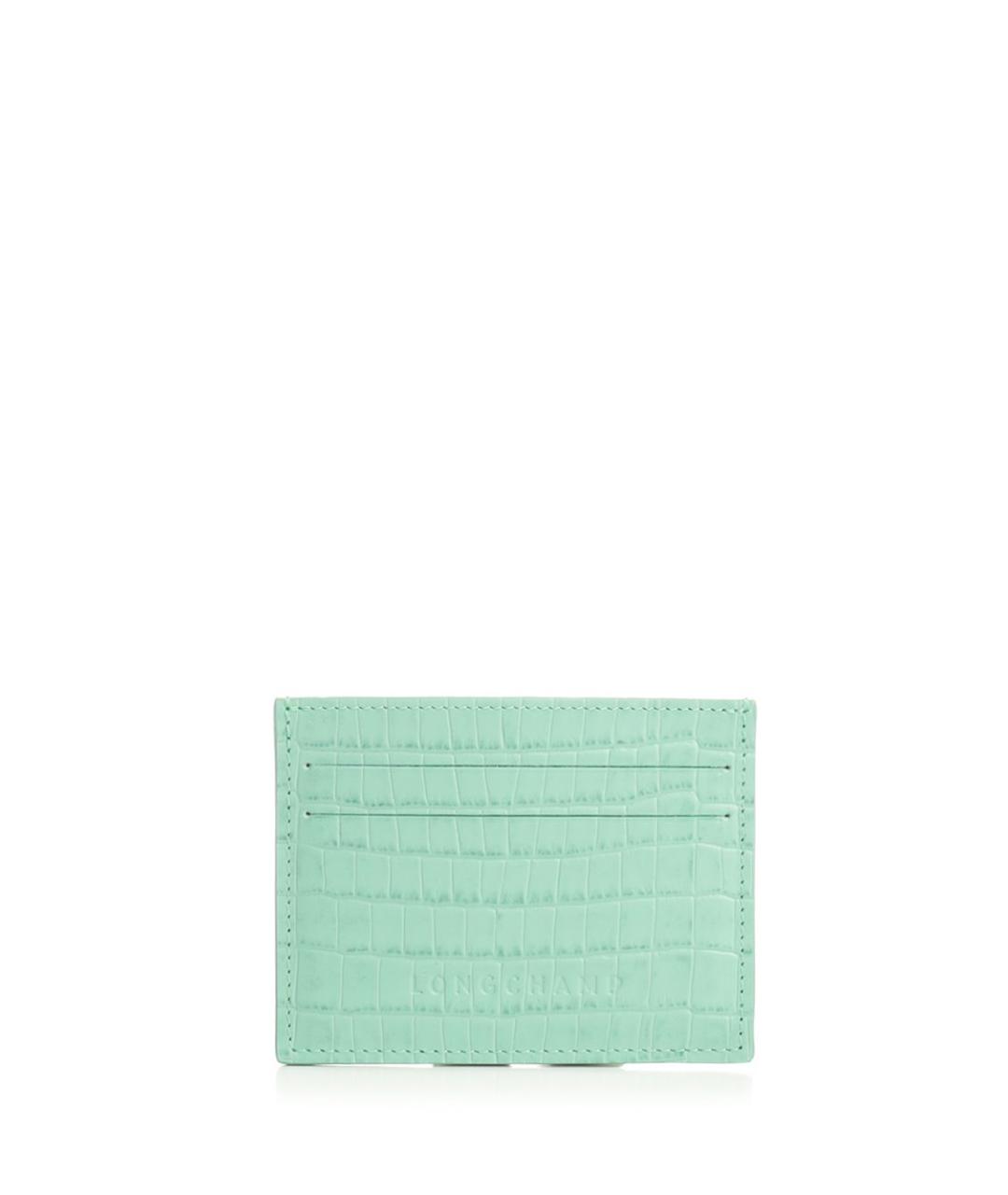 LONGCHAMP Зеленый кожаный кардхолдер, фото 1