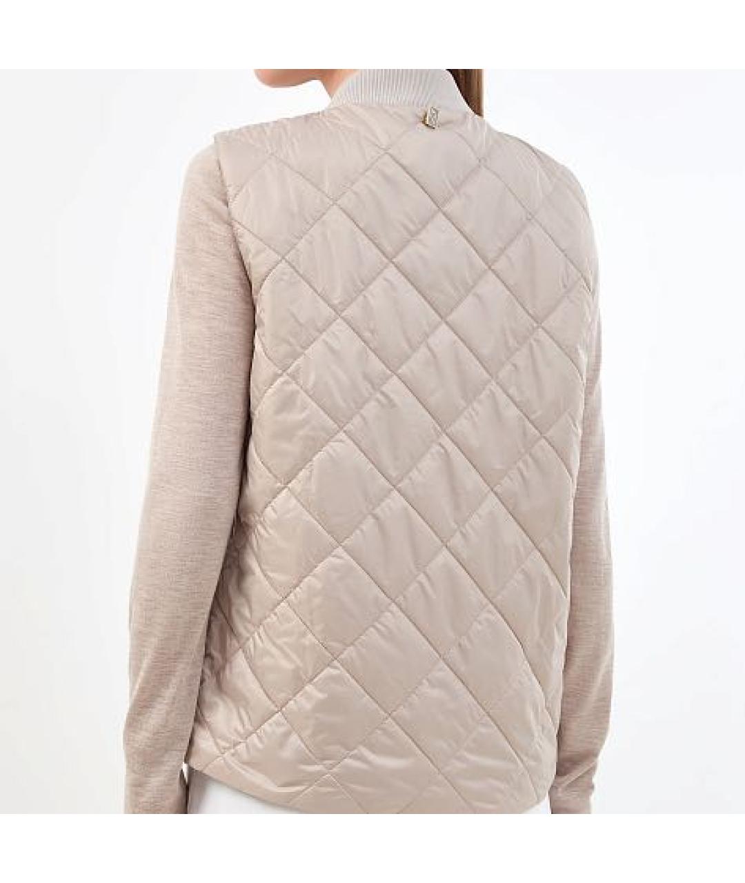 LORENA ANTONIAZZI Бежевый полиэстеровый жилет, фото 2