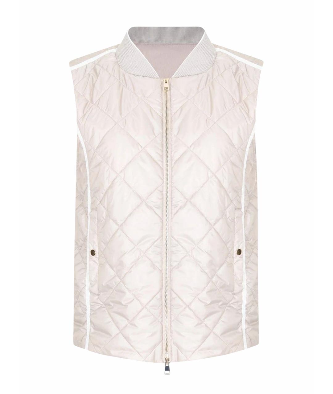 LORENA ANTONIAZZI Бежевый полиэстеровый жилет, фото 10