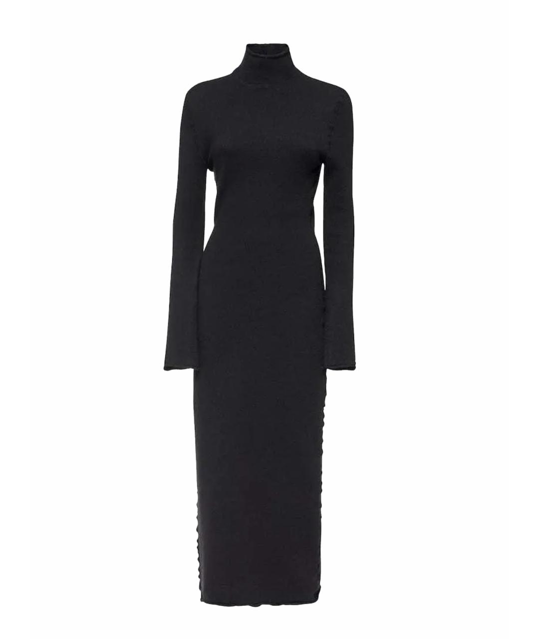 BOTTEGA VENETA Черное шерстяное коктейльное платье, фото 1