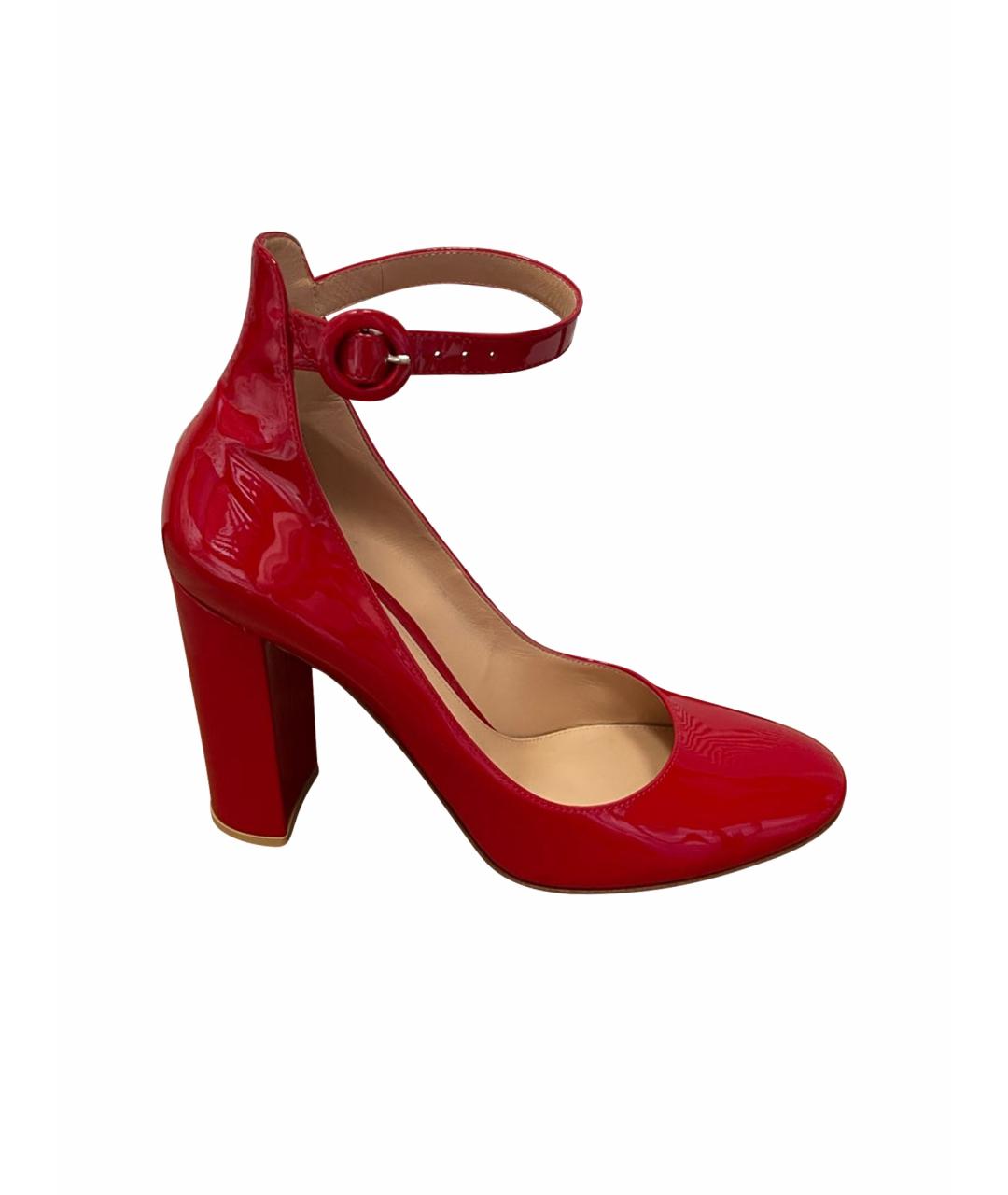 GIANVITO ROSSI Красные туфли из лакированной кожи, фото 1