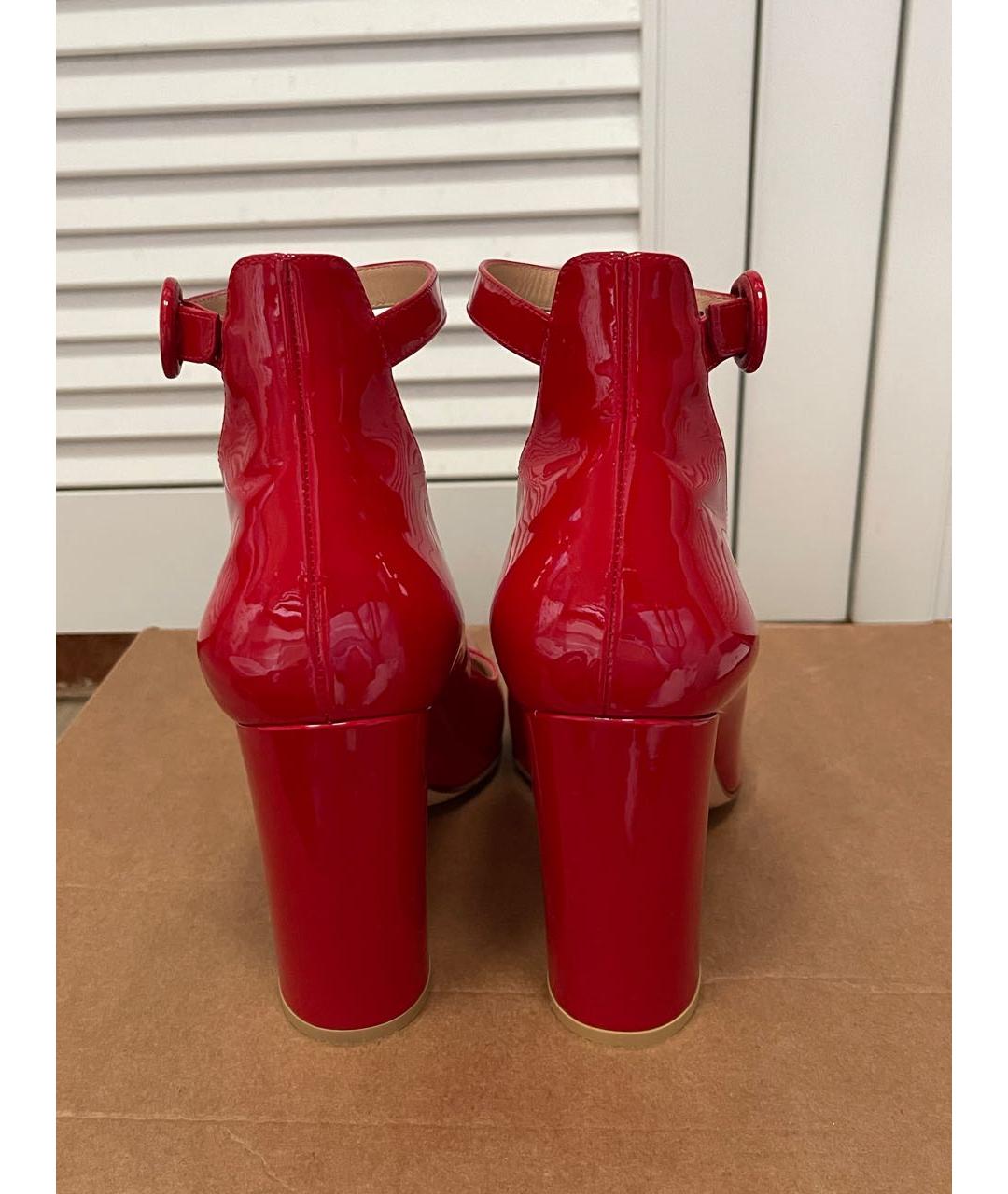 GIANVITO ROSSI Красные туфли из лакированной кожи, фото 4