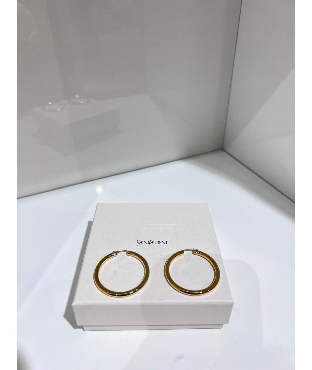 SAINT LAURENT Золотые серьги, фото 3