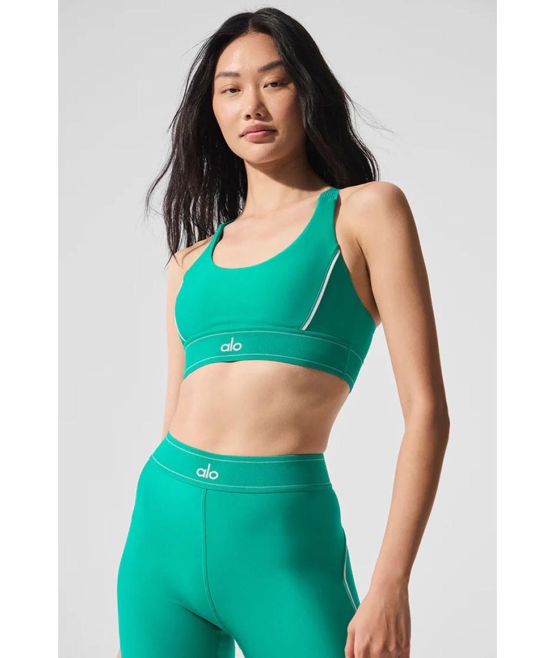 ALO YOGA Зеленая майка, фото 5